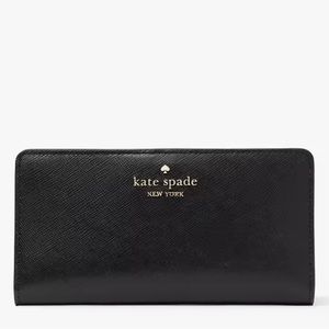 KATE SPADE Madison Large Black Slim Wallet